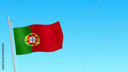 Rise of Portugal flag . Portugal flag photo