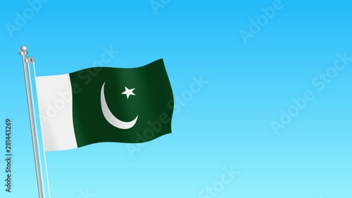 Rise of Pakistan flag . Pakistan flag photo