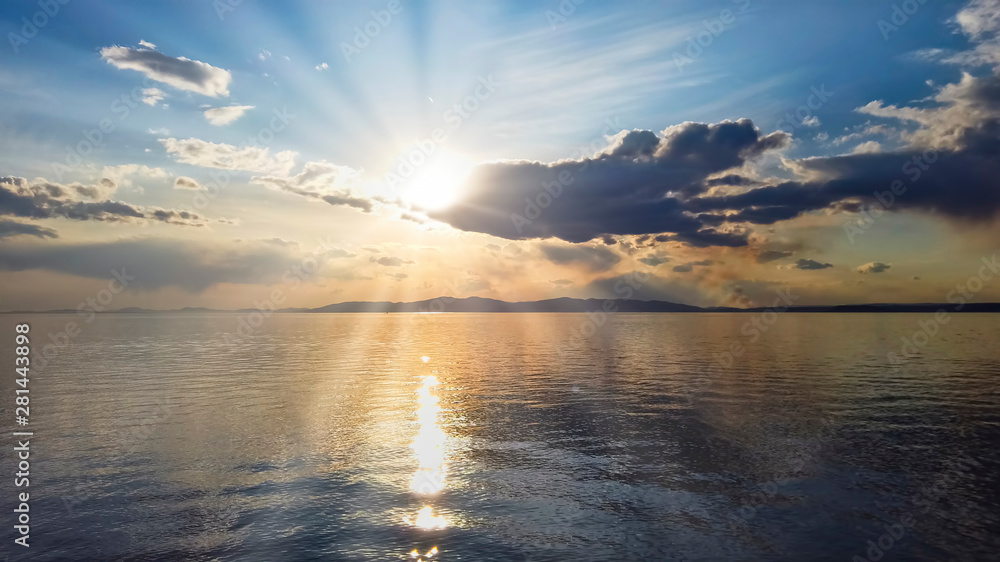 Seascape with a beautiful sunset Seascape with a beautiful sunset