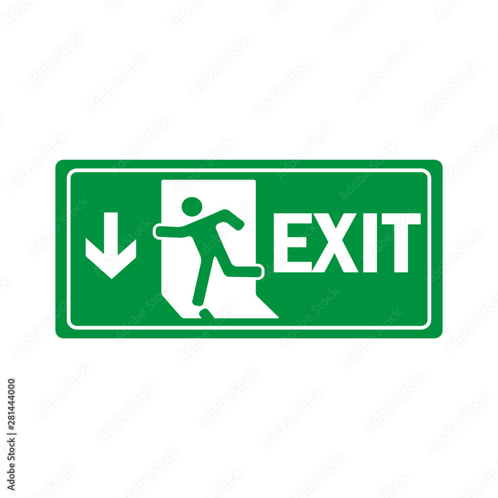 fire exit icon vector design template fire exit icon vector design template