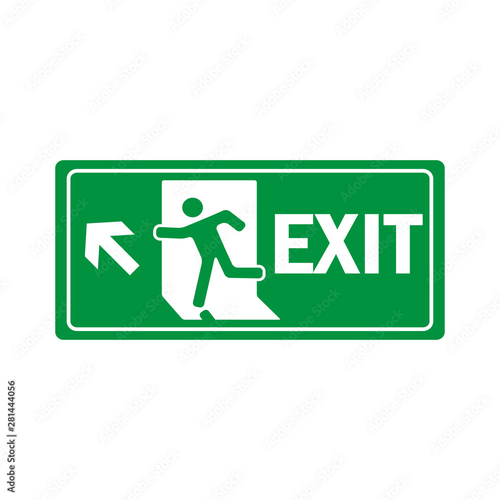 fire exit icon vector design template fire exit icon vector design template