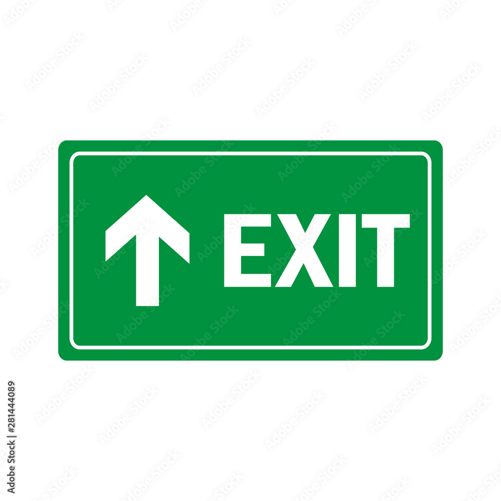 fire exit icon vector design template fire exit icon vector design template