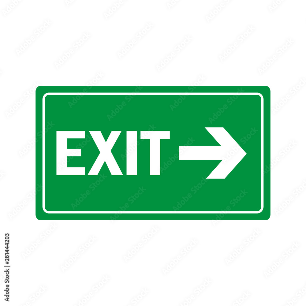 fire exit icon vector design template fire exit icon vector design template