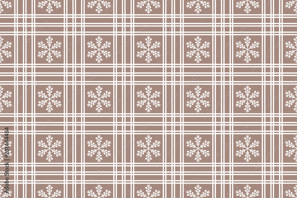 Fototapeta Vector Christmas pattern with snowflakes