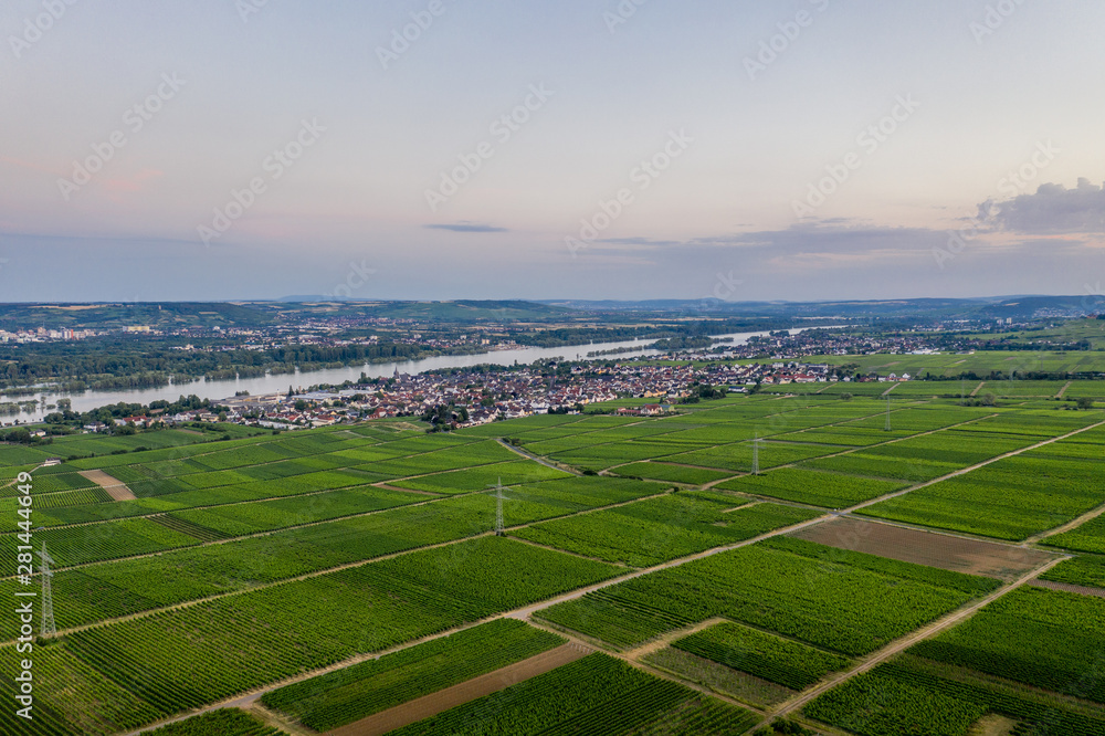 Drone photo of the Geisenheim in Germany Drone photo of the Geisenheim in Germany