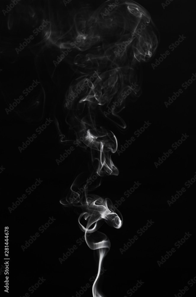 abstract fragment movement of white smoke on black background. abstract fragment movement of white smoke on black background.