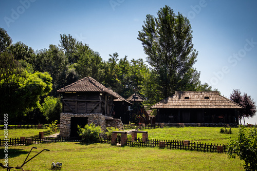 Old rustic wooden house in village Moravski Konaci near the Velika Plana in Serbia