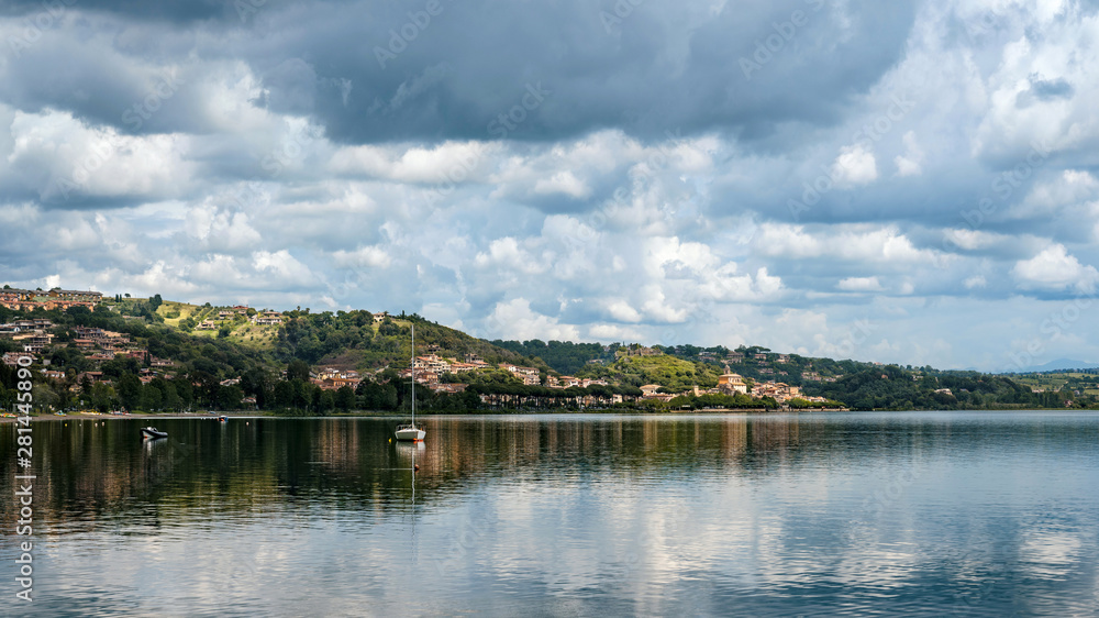 Fototapeta premium Lago di Bracciano in Trevignano Romano, Italy
