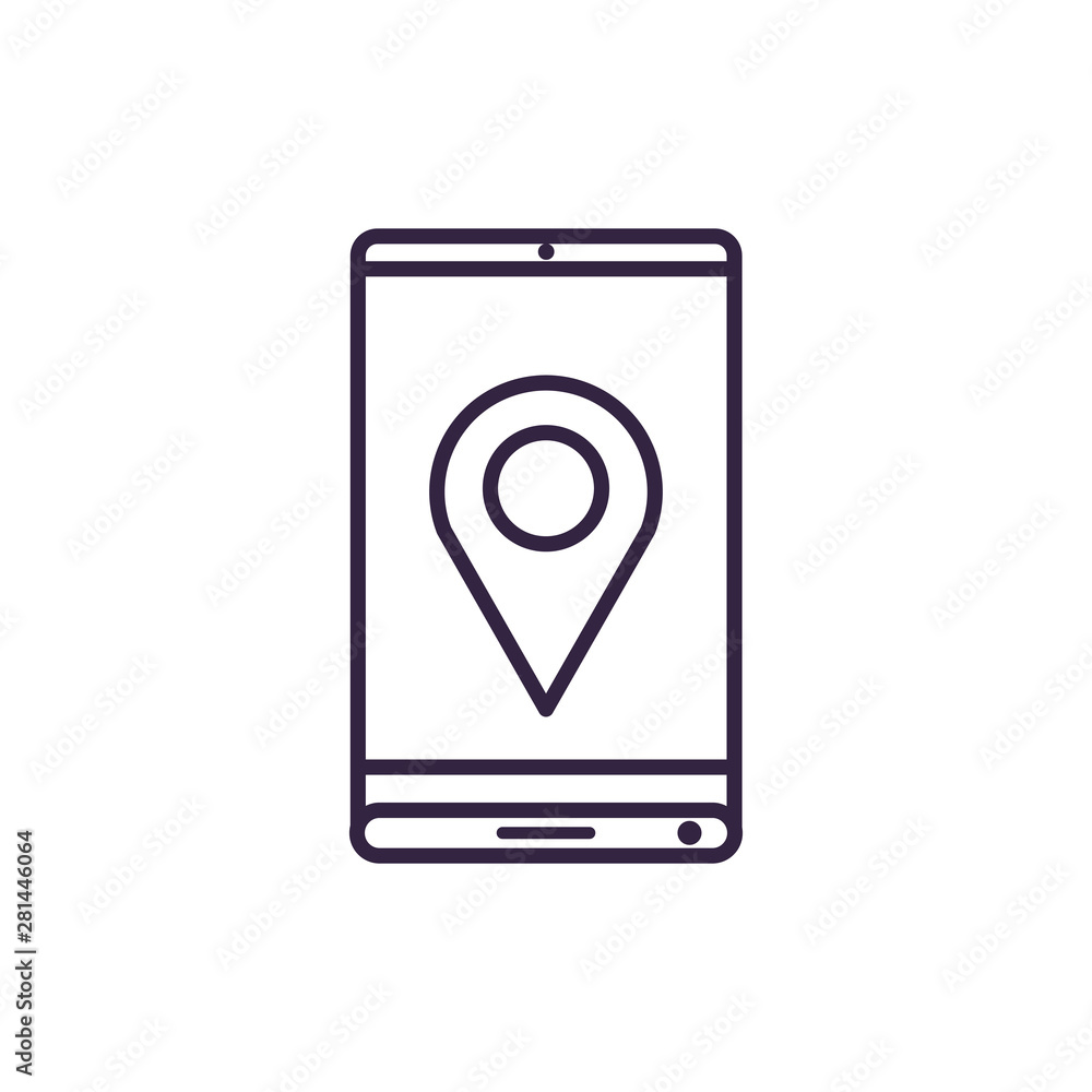 smartphone device with pin location smartphone device with pin location