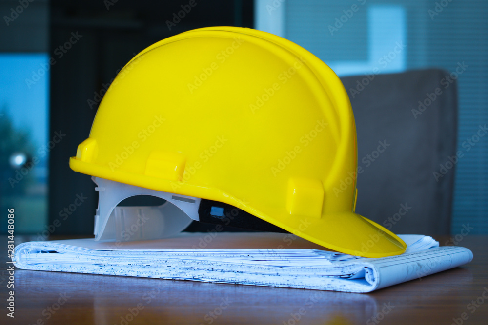 yellow helmet and tools yellow helmet and tools