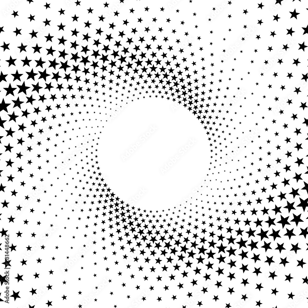 Original abstract halftone background backdrop of star-shaped dots