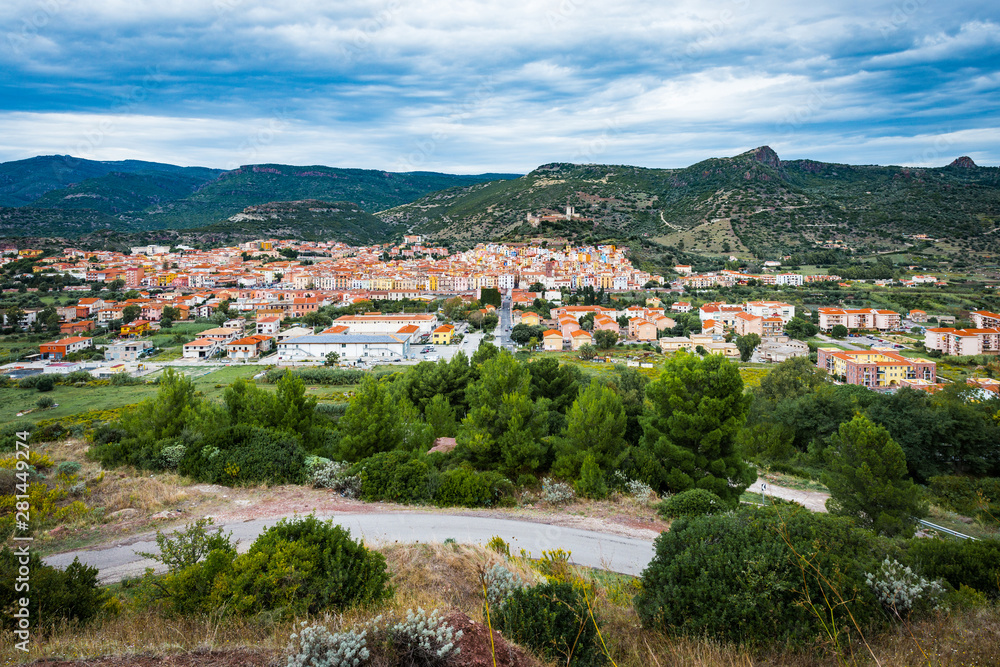 Bosa, colourful town in Sardinia, Italy.