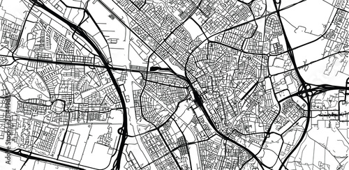 Urban vector city map of Utrecht, The Netherlands