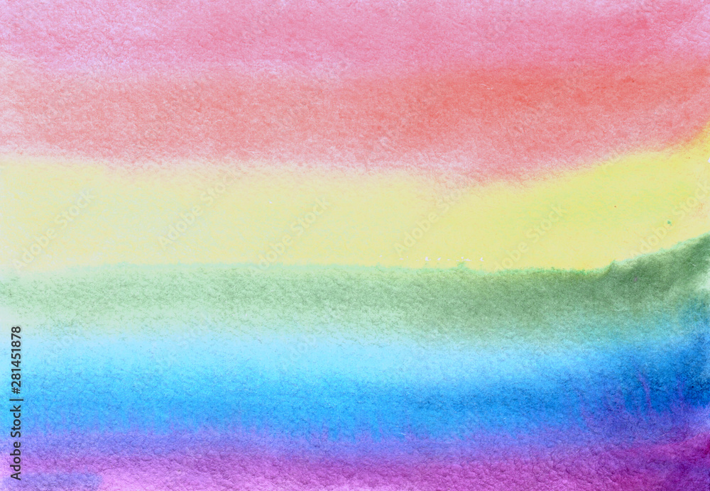 Fototapeta premium rainbow abstract hand drawn watercolor background