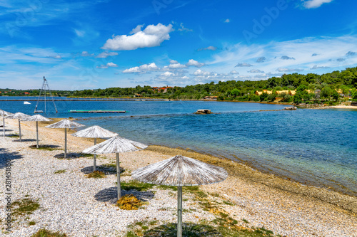 Fototapeta Naklejka Na Ścianę i Meble -  Strandszene Premantura, Istrien, Kroatien