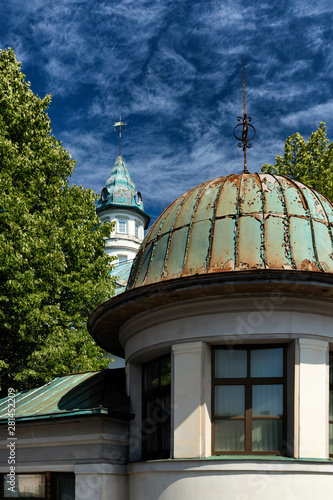 The building of an old hotel in the city of Jurmala photo