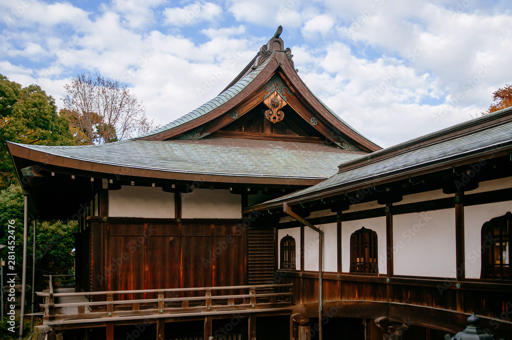 Old wooden building of Kiyomizu Kannon-do shrine in Ueno park, Tokyo Old wooden building of Kiyomizu Kannon-do shrine in Ueno park, Tokyo