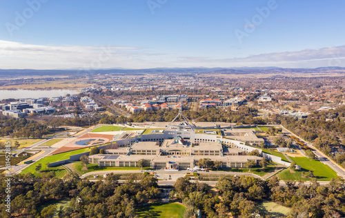 Aerial view of Australian Parliament House in Canberra, the capital of Australia Stock Photo Adobe Stock
