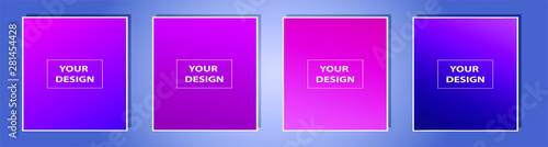 Set of Vector EPS 10 illustration Gradient Background Texture. Template for design, banner, flyer, business card, poster, wallpaper, brochure, smartphone screen, mobile app.