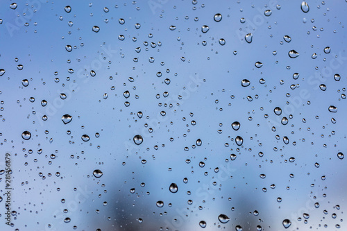 rainy days ,rain drops on the window surface