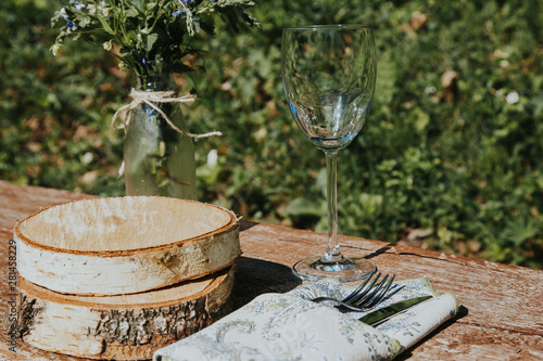 table decor in rustic style.
