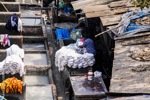 The Dohbi Ghat in Mumbai, India