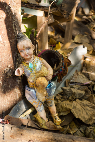 Broken god on the bangkok streets