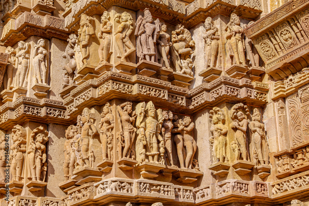 Temple carvings, Khajuraho, India