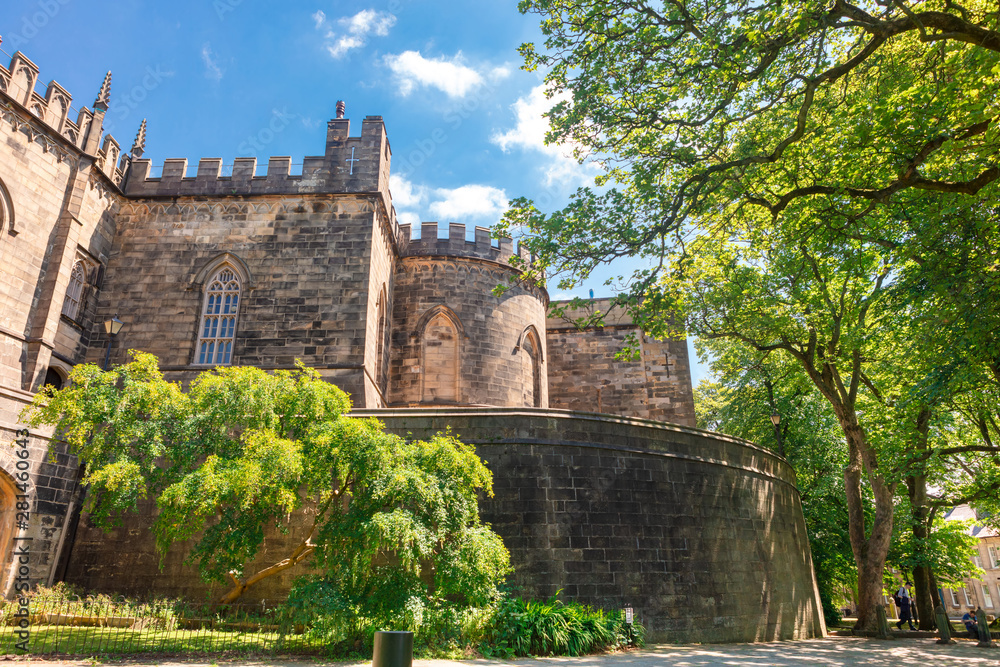 Obraz premium Lancaster Crown Court in the Shire Hall of Lancaster castle formerly HMP in the city of Lancaster UK.