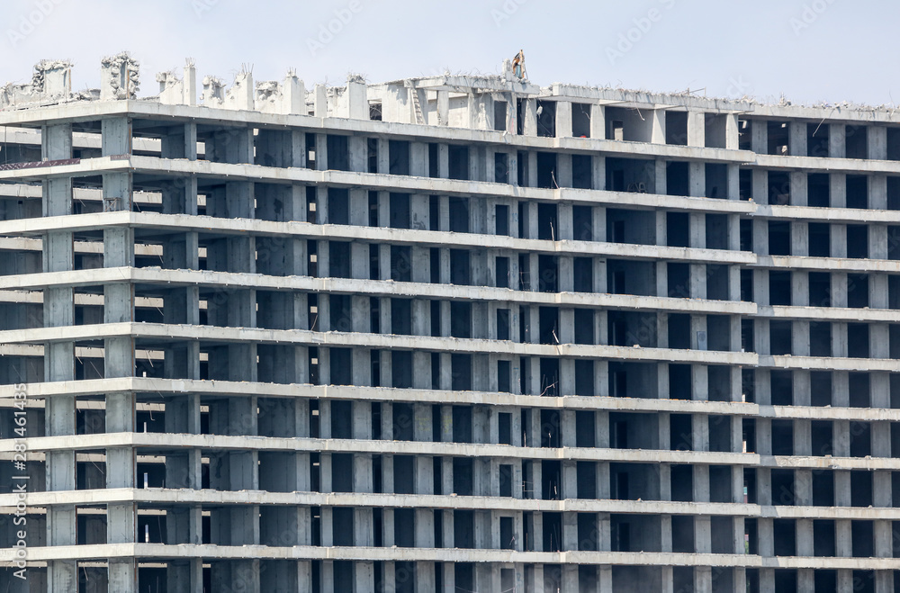 Under construction multi-storey residential building Under construction multi-storey residential building