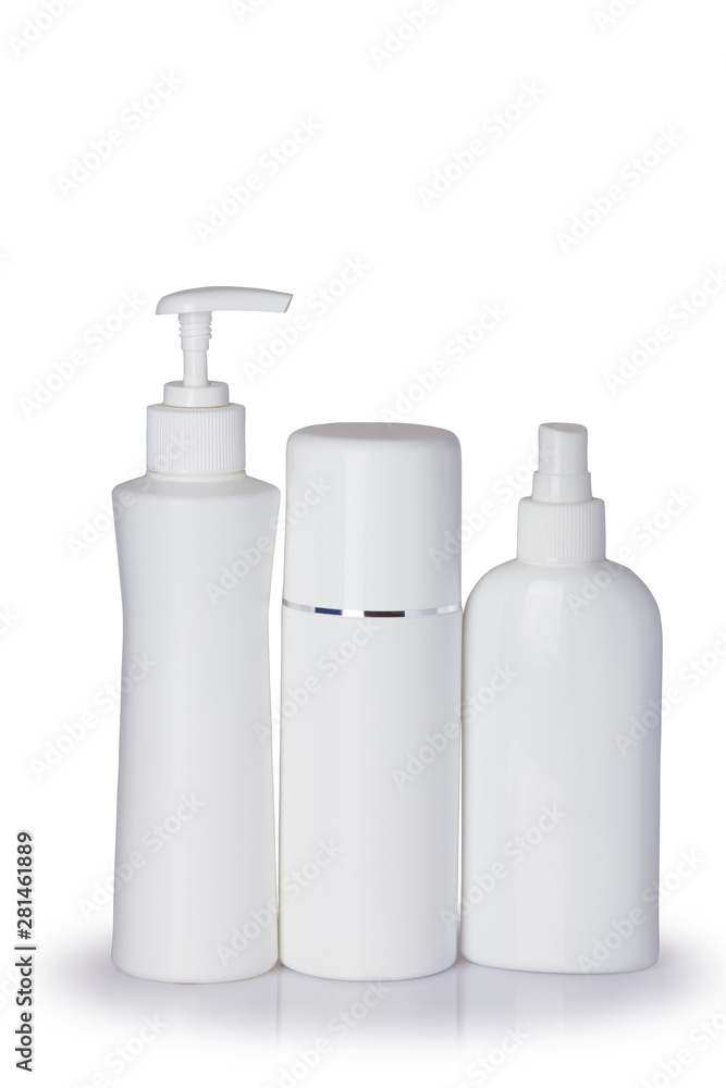 Plastic container for cosmetics isolated on white background. From the way.. Plastic container for cosmetics isolated on white background. From the way..