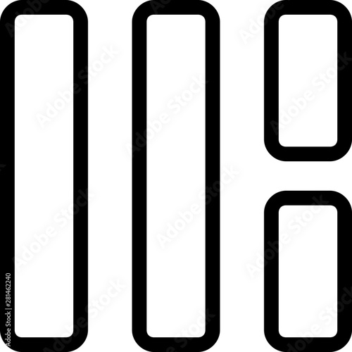 Double left side verticle bars with split screen