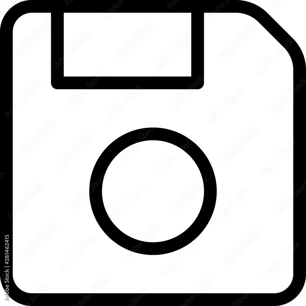 Floppy disk save symbol for computer system Floppy disk save symbol for computer system