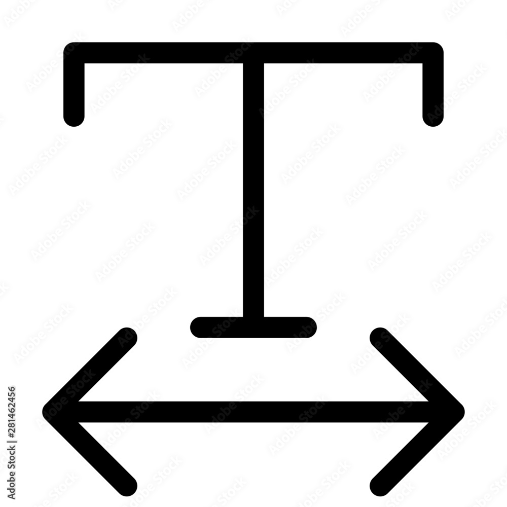 Change font width in text document application Change font width in text document application