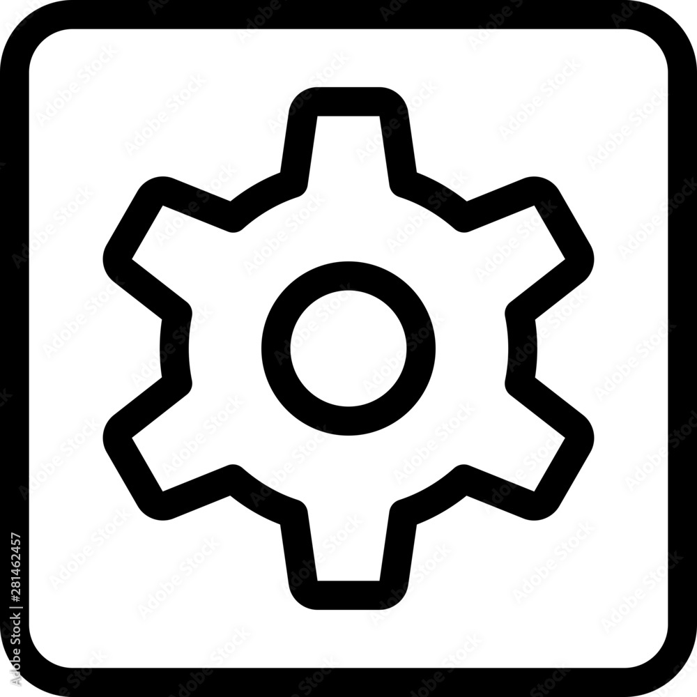 setting cog wheel menu button isolated in while background setting cog wheel menu button isolated in while background