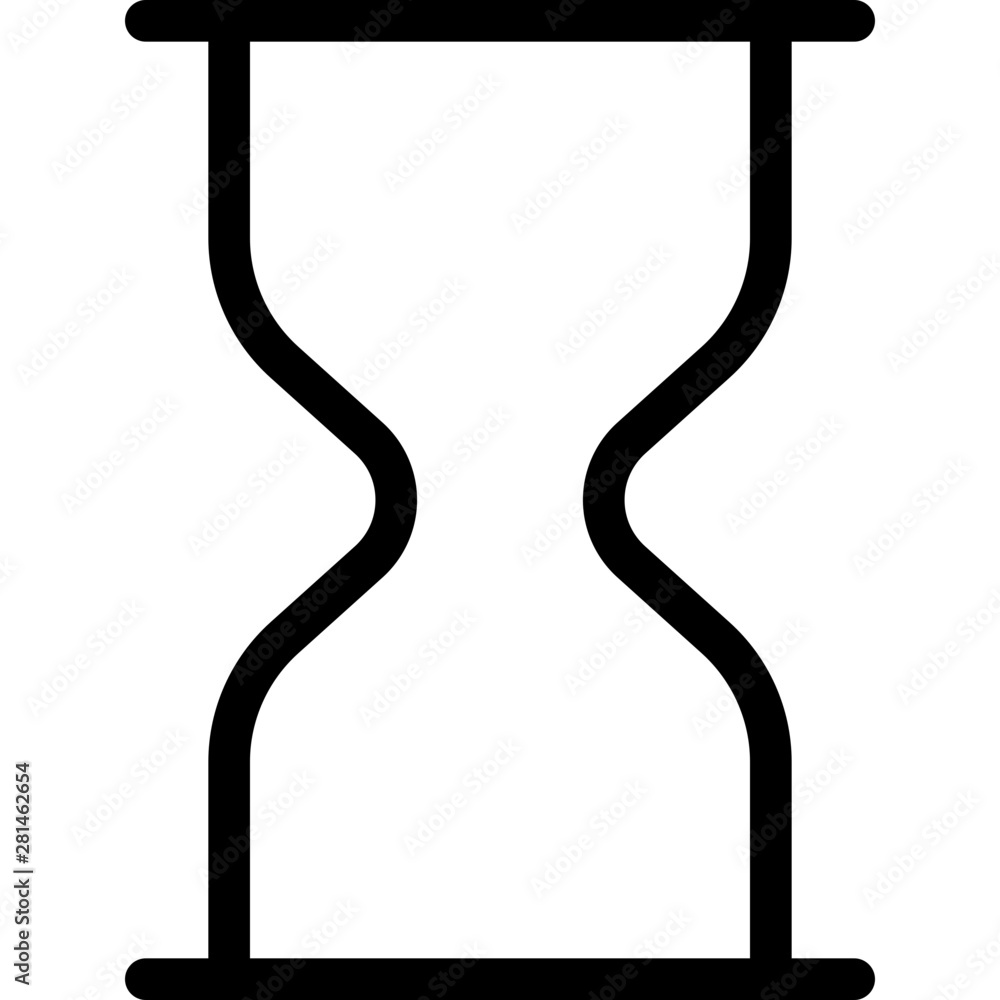 Loading hourglass symbol in computer system interface