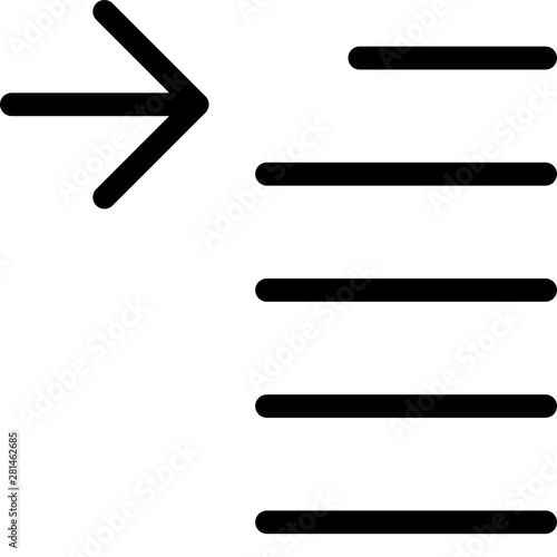 Left center margin-paragraph arrow position-edit setting alignment