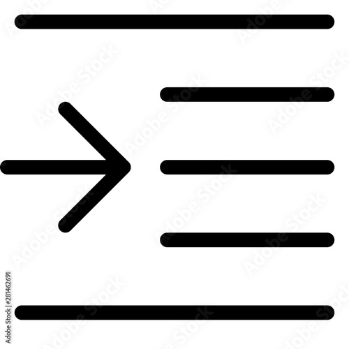 Indent center left shift paragraph-body arrow-direction align increase-margin