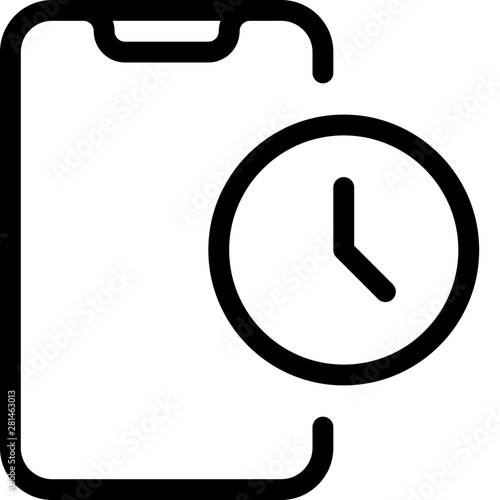 Foto Smartphone in standby mode under power saving feature