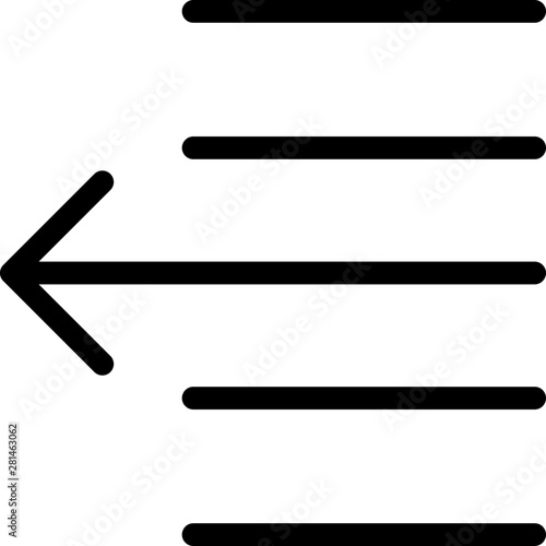 Narrow document page-setup text left shift arrow
