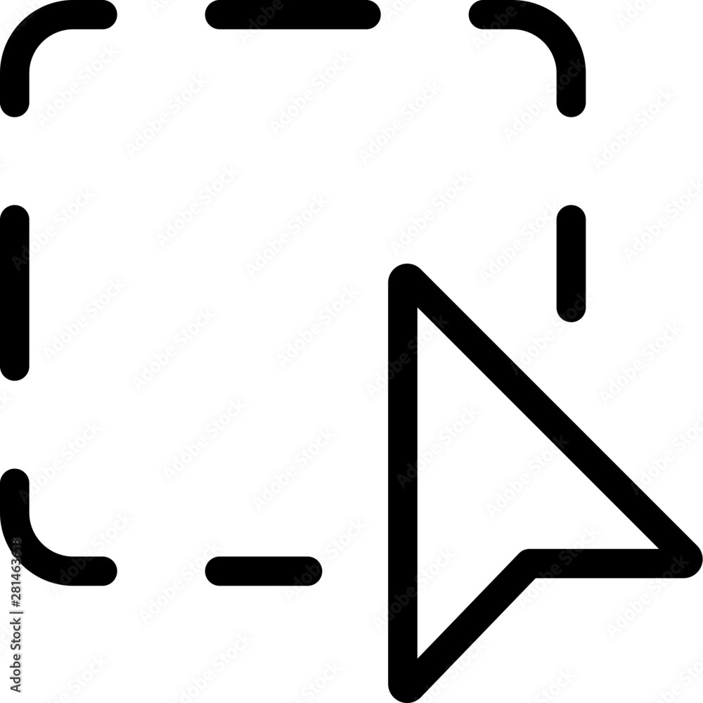 Mouse selection of quadrilateral box for design elements Mouse selection of quadrilateral box for design elements