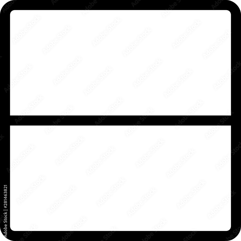 Square frame parting into two equal parts Square frame parting into two equal parts