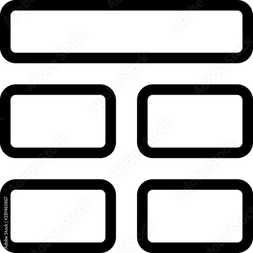 Several blocks of frame in a page setup