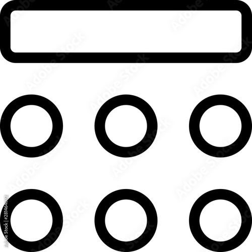 List of circle and heading on top view architectural drawing