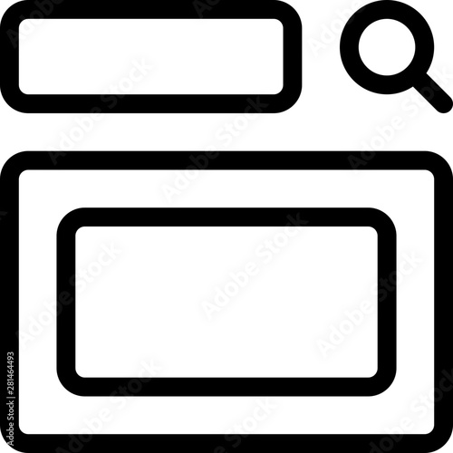 Searching blank borderless frame with header template