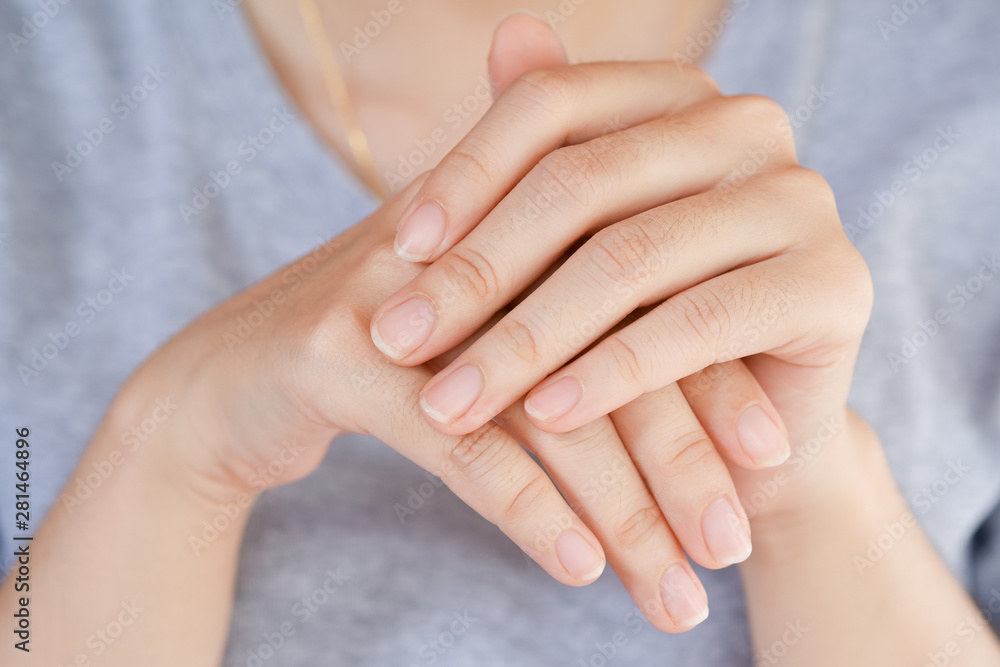 Close-Up fingernail of women, Concept of health care of the fingernail. Close-Up fingernail of women, Concept of health care of the fingernail.