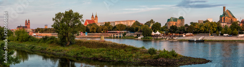 Obraz na płótnie Elbpanorama Magdeburg w salonie