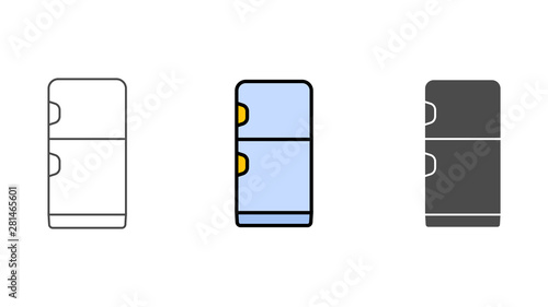 Refrigerator vector icon sign symbol