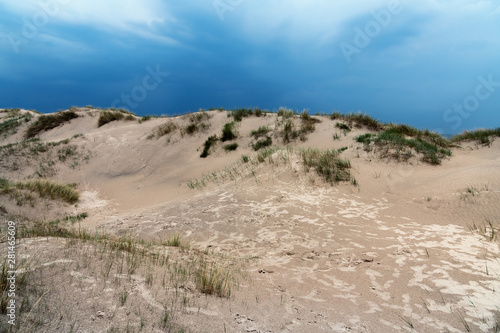 Sandy coast of Baltic sea at Liepaja, Latvia.