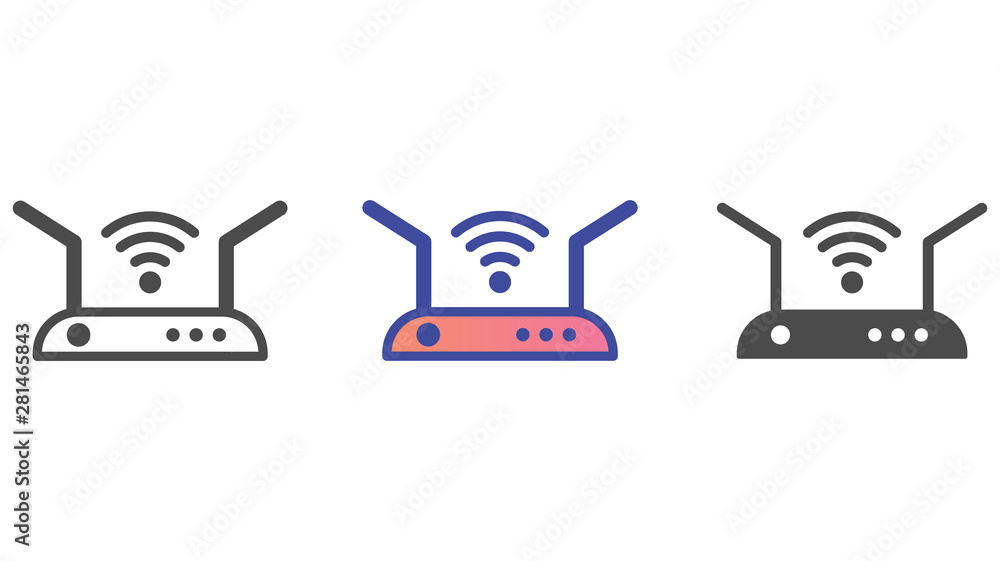 Router vector icon sign symbol Router vector icon sign symbol